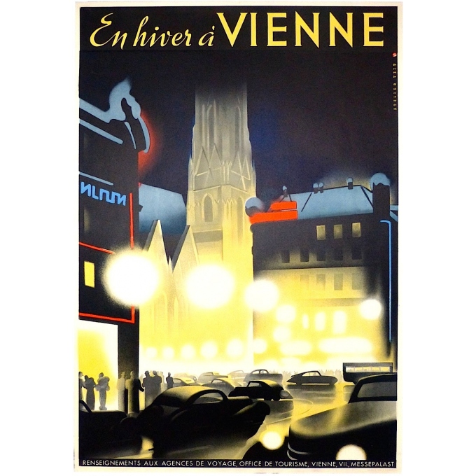 Affiche originale - En hiver à Vienne - Fin des années 1930