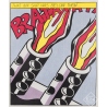 Affiche ancienne originale - Triptyque Lichtenstein - Roy Lichtenstein - Circa 1960 - 70 par 58 cm