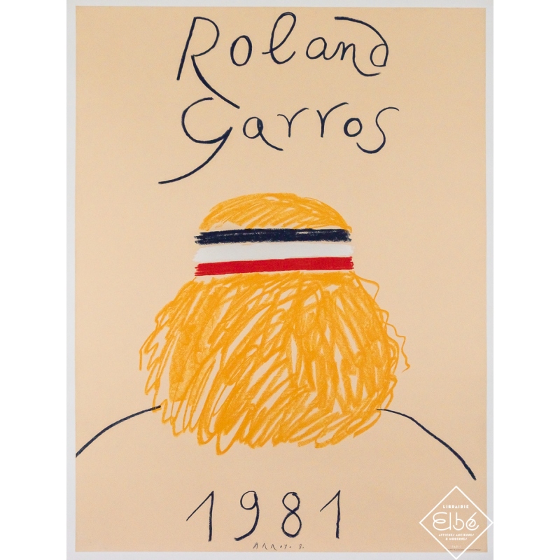 Original vintage poster Roland Garros 1981 - Arroyo - 29.53 by 22.44 inches