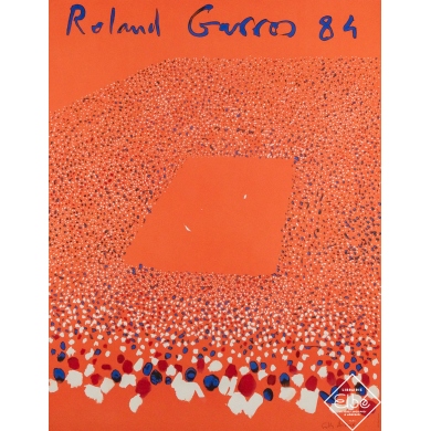 Original vintage poster Roland Garros 1984 - Gilles Aillaud - 29.53 by 22.83 inches
