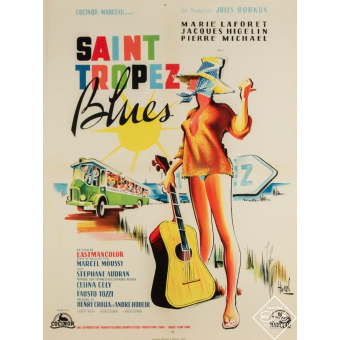 Original vintage movie poster Saint Tropez Blues - Hurel - 31.1 by 23.43 inches Original vintage movie poster Saint Tropez Blues - Hurel - 31.1 by 23.43 inches