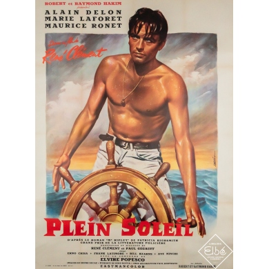 Original vintage movie poster Plein soleil - modèle A - J.Mascii - 62.99 by 47.24 inches