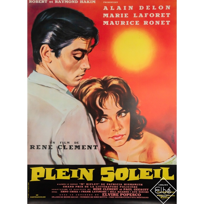 Original vintage movie poster Plein soleil - modèle B - J. Mascii - 62.99 by 47.24 inches Original vintage movie poster Plein soleil - modèle B - J. Mascii - 62.99 by 47.24 inches