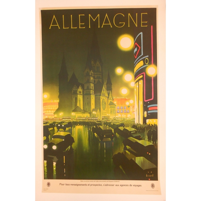 Berlin by night - 1930's original poster of tourism Berlin by night - 1930's original poster of tourism