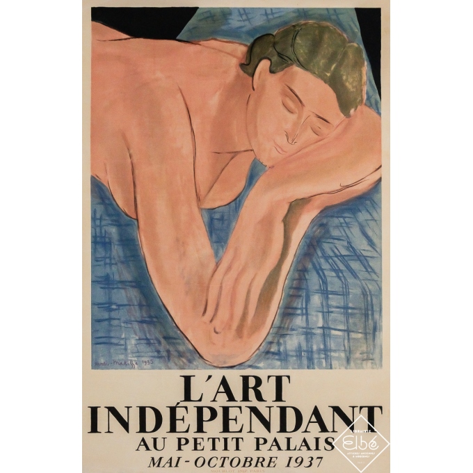 Affiche ancienne originale d'exposition d'après Henri Matisse - L’art indépendant au Petit Palais - 74.5 par 49 cm Affiche ancienne originale d'exposition d'après Henri Matisse - L’art indépendant au Petit Palais - 74.5 par 49 cm