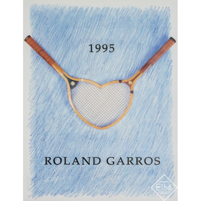Original vintage poster Roland Garros 1995 - Donald Lipski - 29.72 by 23.23 inches