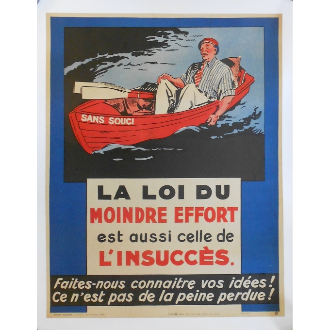 Affiche originale d'entreprise - La Loi du moindre effort