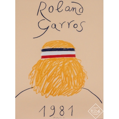 Original vintage poster Roland Garros 1981 - Arroyo - 29.92 by 22.44 inches