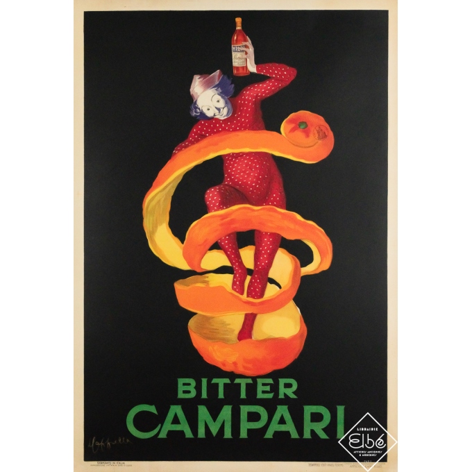 Affiche ancienne originale de publicité - Bitter Campari - Leonetto Cappiello - 99 par 69 cm