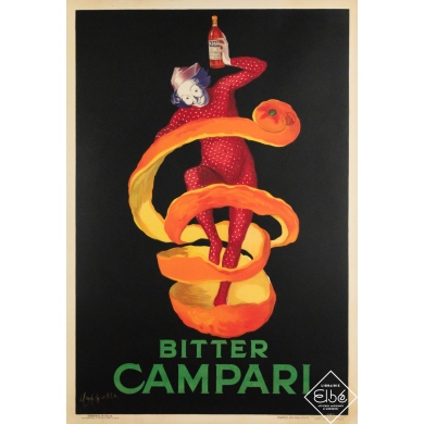 Original vintage advertising poster Bitter Campari - Leonetto Cappiello - 38.98 by 31.1 inches
