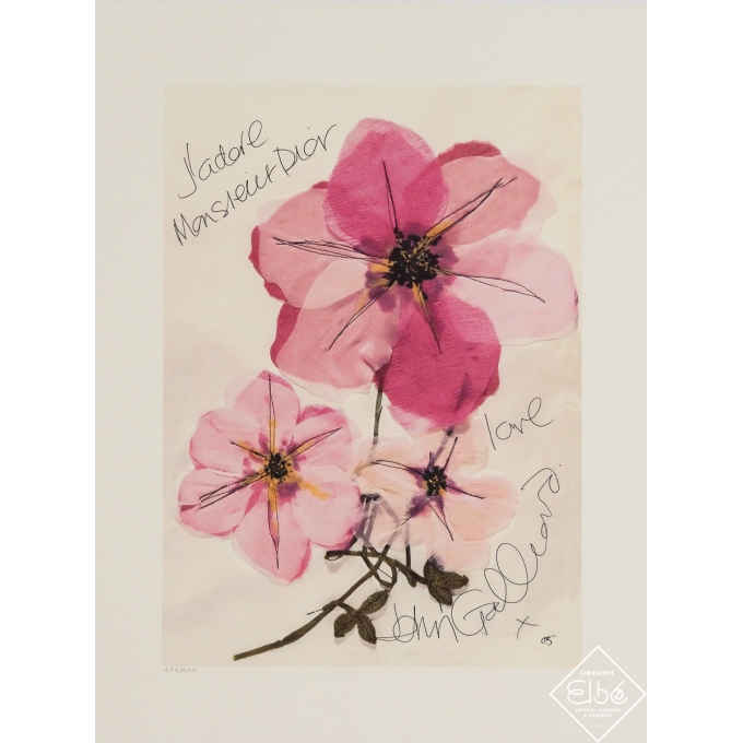 Original vintage advertising poster J’adore Monsieur Dior - John Galliano - 21.26 by 15.75 inches