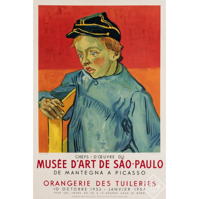 Original vintage poster Chef-d’oeuvres du Musée d’art de Sao-Paulo - Van Gogh - 29.13 by 19.69 inches