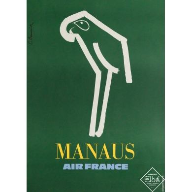 Vintage travel poster by C. Brunswick from 1976 - Manaus...