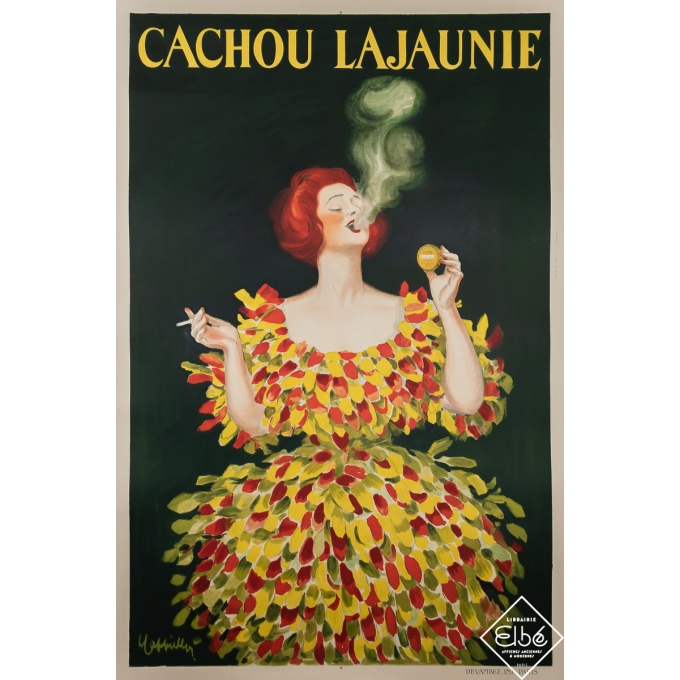 Original vintage advertising poster Cachou Lajaunie - Leonetto Cappiello - 58.66 by 38.58 inches