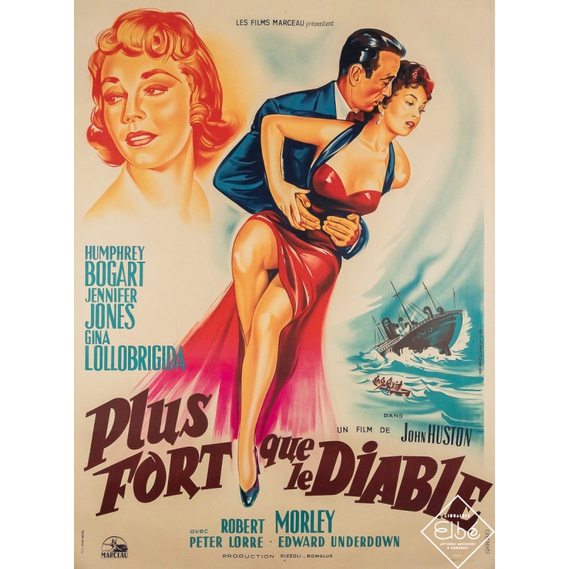 Affiche ancienne originale de cinéma - Plus fort que le diable  - C. Belinsky - 160 par 119 cm