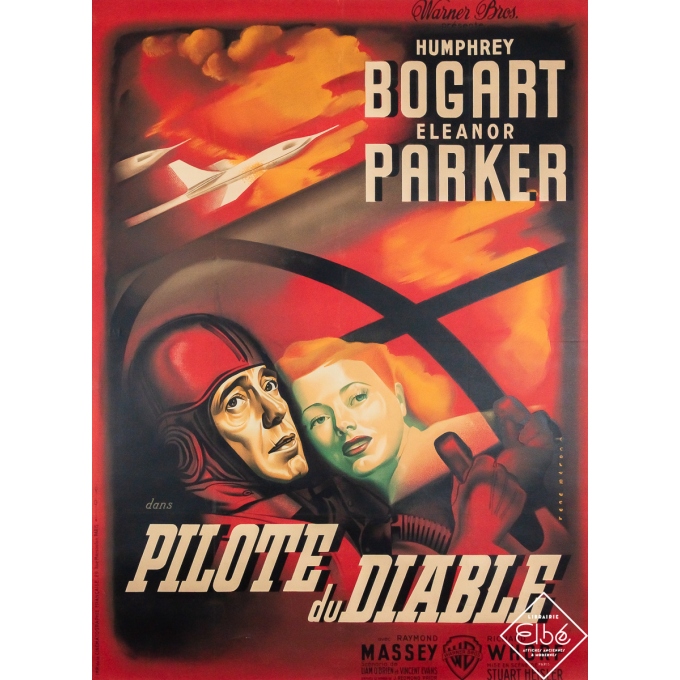 Affiche ancienne originale de cinéma - Pilote du diable - René Péron - 155 par 113 cm