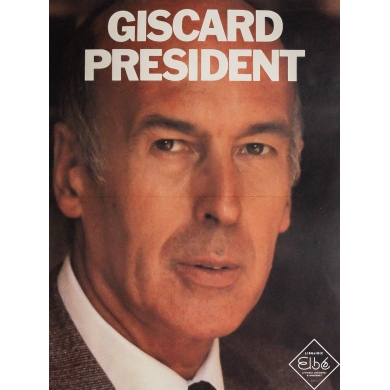 Original vintage poster Giscard Président - 15.16 by 11.42 inches