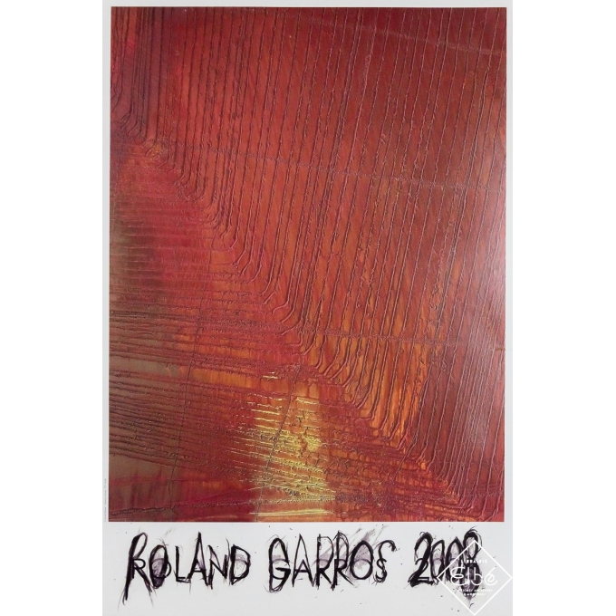 Original vintage poster Roland Garros 2008 - Arnulf Rainer  - 31.3 by 21.46 inches