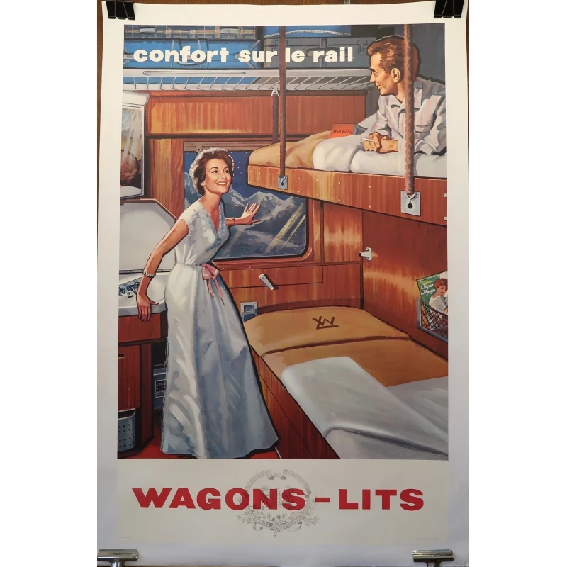 Vintage poster Wagon-Lits of Bill Wirts 1950