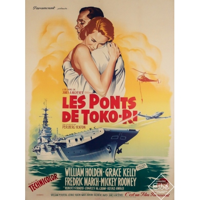 Original vintage movie poster The Bridges at Toko-Ri - Roger Soubie - 62.99 by 46.85 inches
