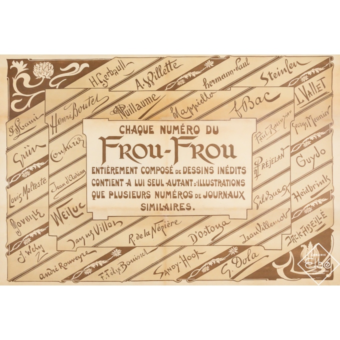 Original vintage advertising poster Le Frou frou - journal humoristique - Leonetto Cappiello