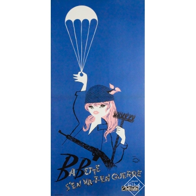 Triptyque Babeth s’en va-t-en guerre - Brigitte Bardot - Bleu