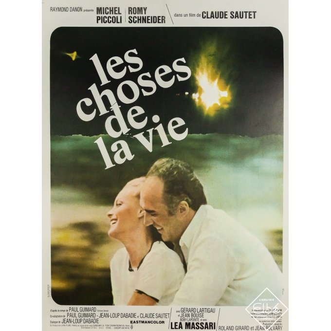 Affiche ancienne originale de cinéma - Les choses de la vie - Claude Sautet - Ferracci - 79.5 par 59 cm