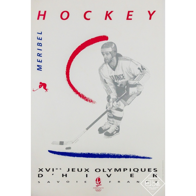 Original vintage poster XVIe jeux olympiques d’hiver Savoie Albertville Meribel - 31.3 by 21.06 inches