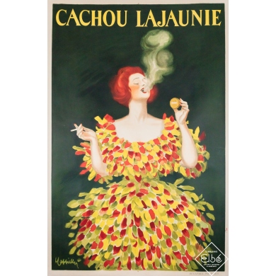 Original vintage advertising poster Cachou Lajaunie - Leonetto Cappiello - 58.07 by 38.39 inches