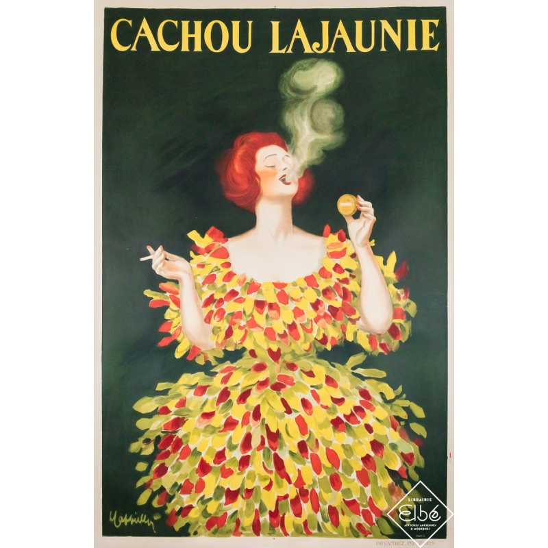 Affiche ancienne originale de publicité - Cachou Lajaunie - Leonetto Cappiello - 147.5 par 97.5 cm