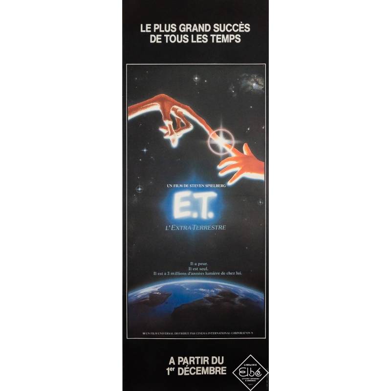Original vintage movie poster E.T. The Extra-Terrestrial - 61.22 by 22.83 inches