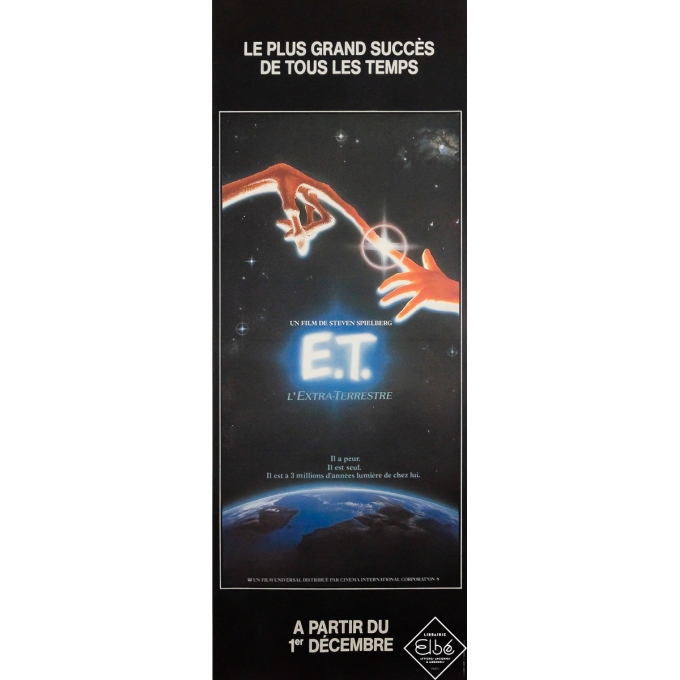 Original vintage movie poster E.T. The Extra-Terrestrial - 61.22 by 22.83 inches