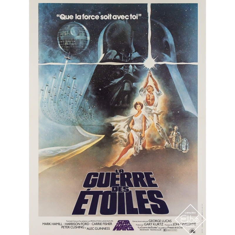 Affiche ancienne originale de cinéma - La Guerre des Étoiles - Tom Jung - 79.5 par 60 cm