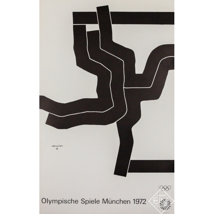 Original vintage poster Munich Olympic Games - Eduardo Chillida - 39.76 by 25 inches