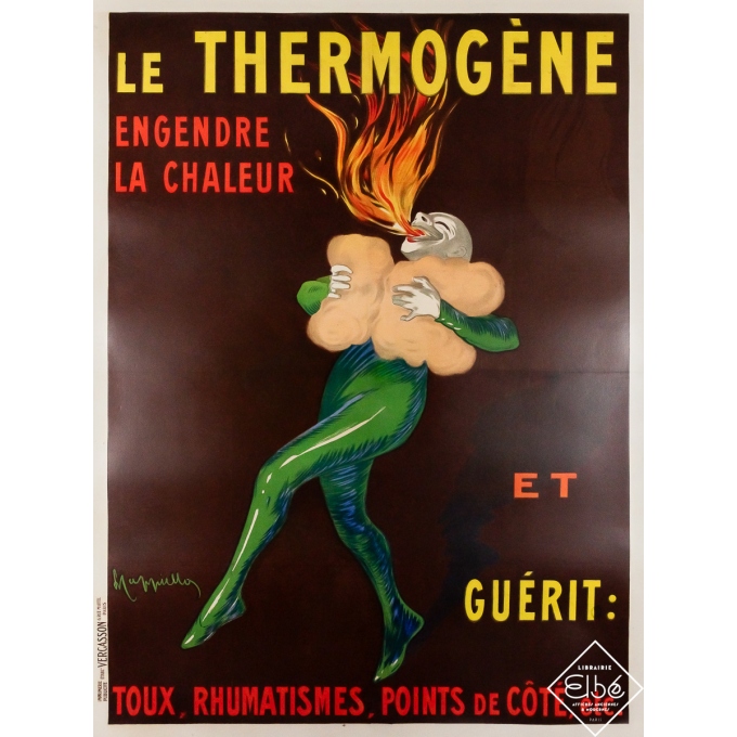 Original vintage advertising poster Le Thermogène - Leonetto Cappiello - 62.6 by 47.24 inches