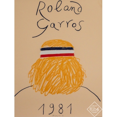 Original vintage poster Roland Garros 1981 - Arroyo - 29.72 by 22.44 inches