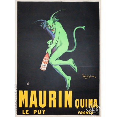 Original vintage advertising poster Maurin Quina - Leonetto Cappiello - 61.81 by 45.67 inches