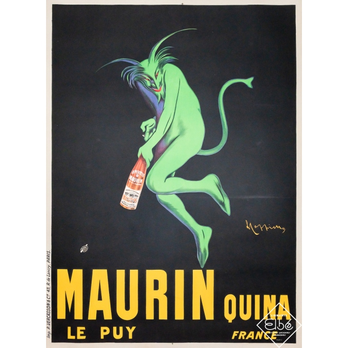 Original vintage advertising poster Maurin Quina - Leonetto Cappiello - 61.81 by 45.67 inches