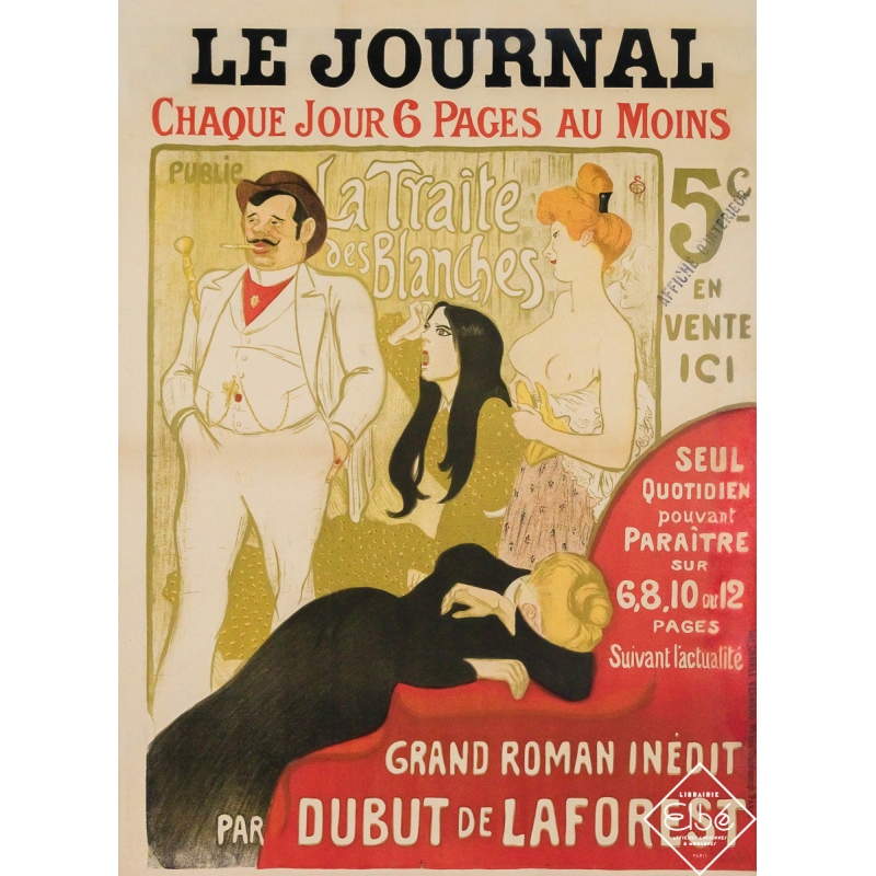 Original vintage poster La Traite des Blanches - petit format - Théophile-Alexandre Steinlen - 32.48 by 23.62 inches