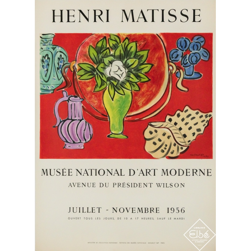 Affiche ancienne originale d'exposition d'après Henri Matisse - Musée d’art moderne - Henri Matisse - 72 par 52 cm