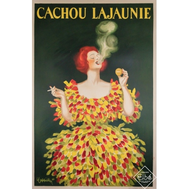 Affiche ancienne originale de publicité - Cachou Lajaunie - Leonetto Cappiello - Circa 1920 - 148 par 98 cm