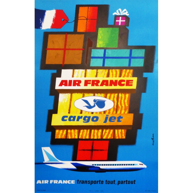 AIR FRANCE cargo jet affiche originale AIR FRANCE cargo jet affiche originale
