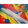 Vintage travel poster - Peter Max - Panam 747 - 1969 - 3