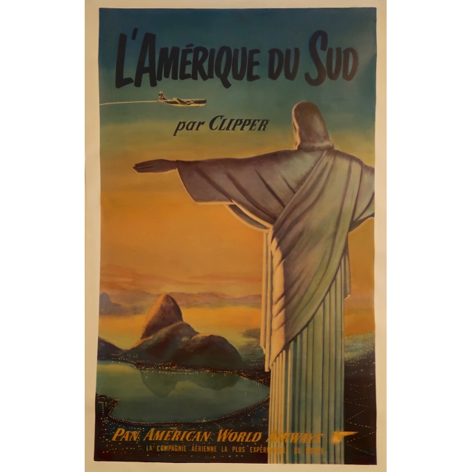 Vintage poster - Amérique du Sud Pan American World - Clipper - 1950 Vintage poster - Amérique du Sud Pan American World - Clipper - 1950