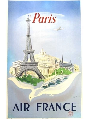 Vintage tourism posters of France