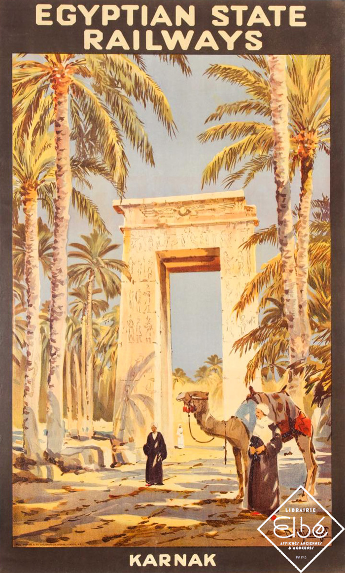 Affiche ancienne Karnak 1920